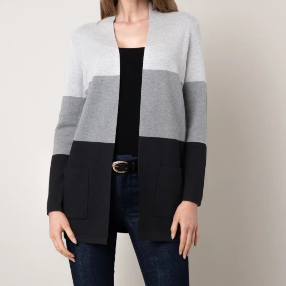 The Colorblock Open Cardigan by Cyrus NWT